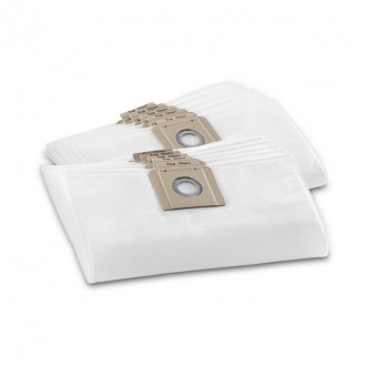 Lot 10 sacs filtrants KARCHER - triple epaisseur - papier toison - 6.904-315.0