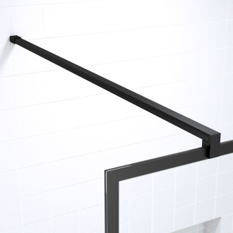 Pack paroi de douche 90x195 cm + receveur en acrylique blanc effet pierre 90x90 + bonde horizontale Aurlane - PACF098