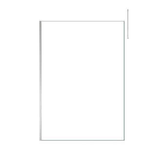 Paroi de douche 140x200cm verre transparent - profilé + barre plafond finition chrome - freedom 2 Aurlane - PACF376