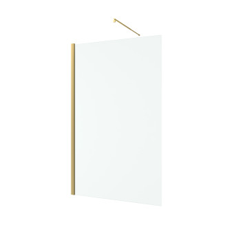 Paroi de douche 120x200cm verre 8mm - profilé + barre extensible finition or brossé - freedom 2 gold Aurlane - PACF438