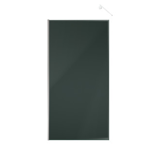 Pack paroi de douche 100x200cm verre fumé 8mm - barre de fixation extensible et profil chrome Aurlane - PACF444
