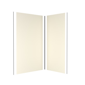 Pack panneaux muraux wall'it ivoire - 90x120x210cm + 2 profilés de finition noir mat + 1 profilé d'angle noir mat Aurlane - PACP263