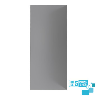Lot de 5 panneaux muraux pour salle de bains en aluminium gris - 90x210cm - wall'it Aurlane - PACP285