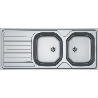 Évier inox double  à encastrer franke - ren 621 2c/1egt - 1160x500 mm - 898311