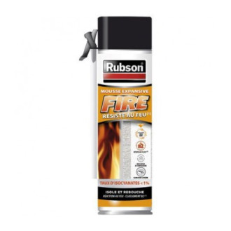 Mousse expansive Fire B2 Rubson - aérosol 500 ml - 2254254