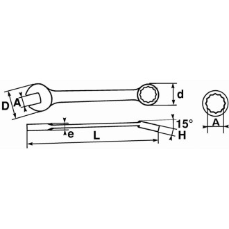 Cle mixte 23 mm SAM - 50A23