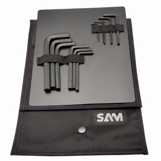 Trousse 12 clés males coudees courtes SAM - 62TR12