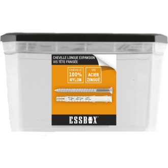 Cheville ESSBOX SCELL-IT nylon - Ø10 mm x 80 mm - Boite de 50 - EX-91013410080