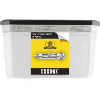 Cheville ESSBOX SCELL-IT corps creux - Spyder plus - Ø5 mm x 37 mm - Boite de 100 - EX-91108105037