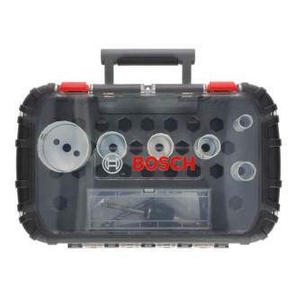 Set scie trépan progressor plombier bosch 9 pièces - ø 19-25-30-35-40-68 - 2608594191