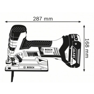 Scie sauteuse 18v 2 batteries 4.0ah + chargeur + l-boxx gst 18 v-li s bosch - 06015a5107