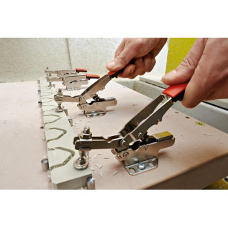 Sauterelle à serrage vertical BESSEY avec bras ouvert et platine de fixation horizontale -Serrage : 40 mm - STC-HH50SB