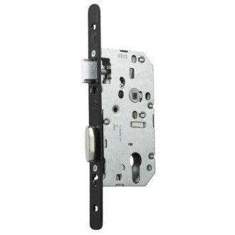 Serrure clé i vachette axe 50 entraxe 70 bouts ronds verni noir droite - sans gache - d455vr50t20/10sg