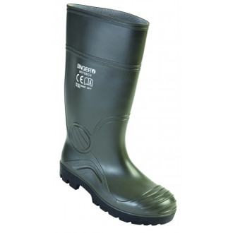 Bottes SINGER PVC verte S5 SRC - Embout acier - Taille 42 - BOTSECU