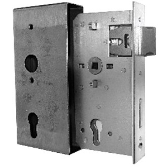 Serrure réversible à cylindre demi-tour + boitier 30x185x90mm têtière 23mm GAH ALBERTS - 413408