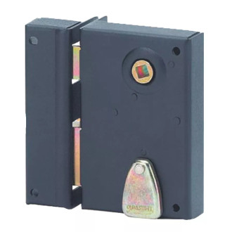 Serrure verticale à fouillot 4 gorgesTHIRARD - 70 x 110 mm - carré de 7 mm - gauche - noir époxy - 143