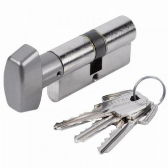 Cylindre nickelé T5C à bouton TESA 80mm (40+40) - MV3 variure 78565B - 503B4040NKA