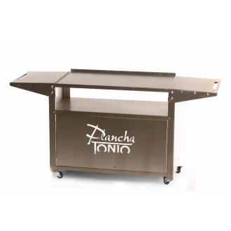 Chariot pour plancha 2 ou 3 feux - Tout INOX - CHI005