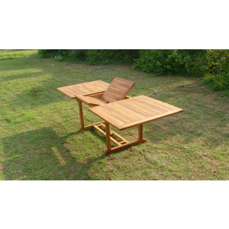 Table aedan rectangle 180-240x100xh75 teck huilé
