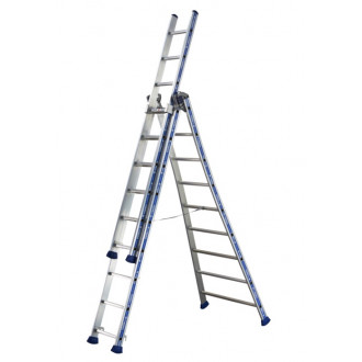 Echelle transformable 3x12 haut. Max travail 8,88 - platinium