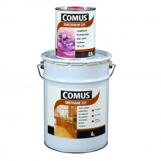 Urethane 231 incolore (b+d) - mat 4,8l - vernis polyuréthane bi-composant tous supports - comus