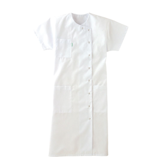 Blouse femme manches courtes blanches 65/35 polyester/coton lafont - 8ydaby3blanc