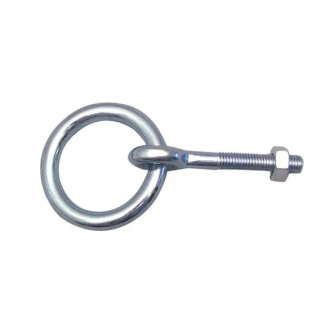 Anneau d'écurie ecrou acier zingué VISO Tige 100 mm Fil Ø10 - AEE10E