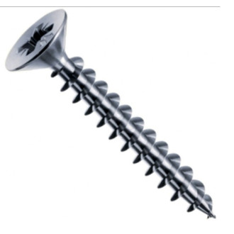 Vis mustad panelvit tête cylindrique pozidriv - filetage total - zingué blanc - ø4x40mm - boite de 500 - pvaczp400400b8c