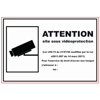 Plaque VISO - Site sous vidéo protection - 280 x 190 mm - LP32