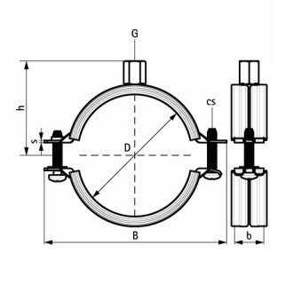 Colliers 2S avec isogaine WALRAVEN M8/10 Ø128-137 mm - Caoutchouc EPDM - 33435137