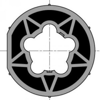 ROUE MOTEUR DIAM.50 POUR TUBE 70x1,5 CLIPPAGE FAIBLE