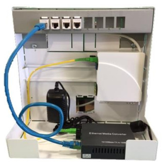 Coffret s-250 avec support box grade 3 - 8 rj45 dtio 3 tv