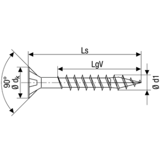 Vis SPAX WIROX Torx - Ø4 x 50 mm - Tête fraisée - Filetage Total Boite de 200 - 1191010400503 Vis SPAX WIROX Torx - Ø4 x 50 mm - Tête fraisée - Filetage Total Boite de 200 - 1191010400503