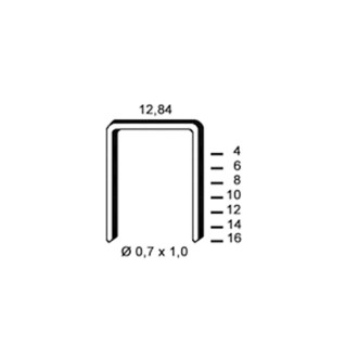 Lot de 10 000 agrafes série A inox D=0.7x1.0mm l=12.84mm L= 12mm ALSAFIX 6A-129
