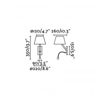 Aplique murale blanche moma 1 ampoule