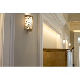 Applique arabesque, feuilles d'argent, 24 cm