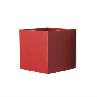 Applique led kub, aluminium rouge