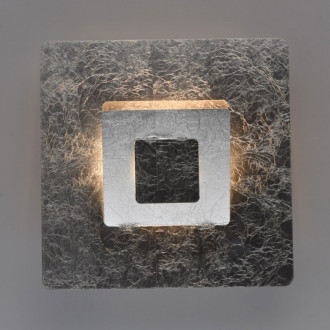 Applique murale argentée techno   10 cm