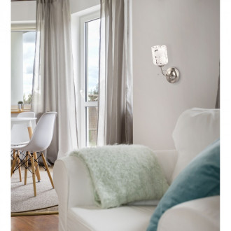 Applique murale chromée megapolis 1 ampoule 18 cm