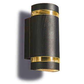 Applique selene, aluminium et polycarbonate, marron