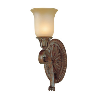 Applique stirling castle 46 cm, bronze et verre, 1 ampoule
