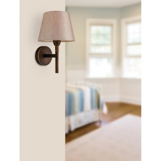 Applique transition, bronze, avec abat-jour