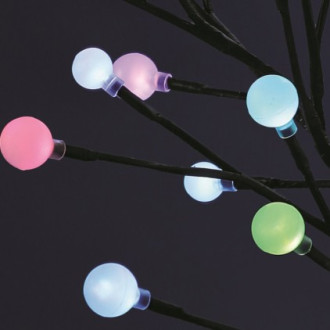 Arbre de noël boules multicolores 48 led