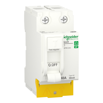 Resi9 - inter différentiel - 2P - 40A - 30mA - Type AC - peignable - alim bas - SCHNEIDER ELECTRIC - R9PRC240