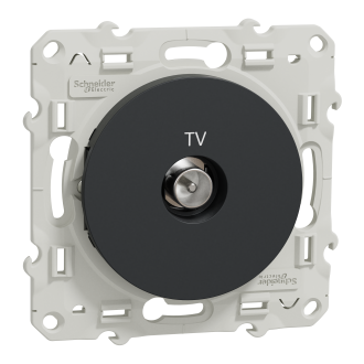 Odace - prise TV simple - anthracite - fixation par vis - SCHNEIDER ELECTRIC - S540445