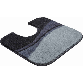 Tapis de salle de bain flash anthracite contour wc 55 x 60 cm