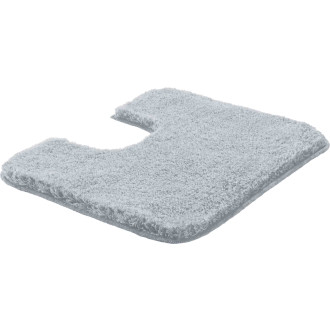 Tapis de salle de bain lex argent contour wc 50 x 60 cm
