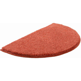 Tapis de salle de bain lex orange demi cercle 