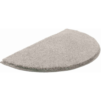 Tapis de salle de bain lex gris demi cercle 