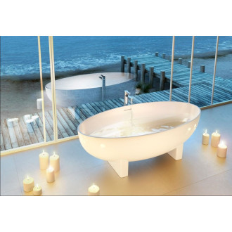 Clearwater baignoire en îlot lacrima 169x80 cm xtremstone